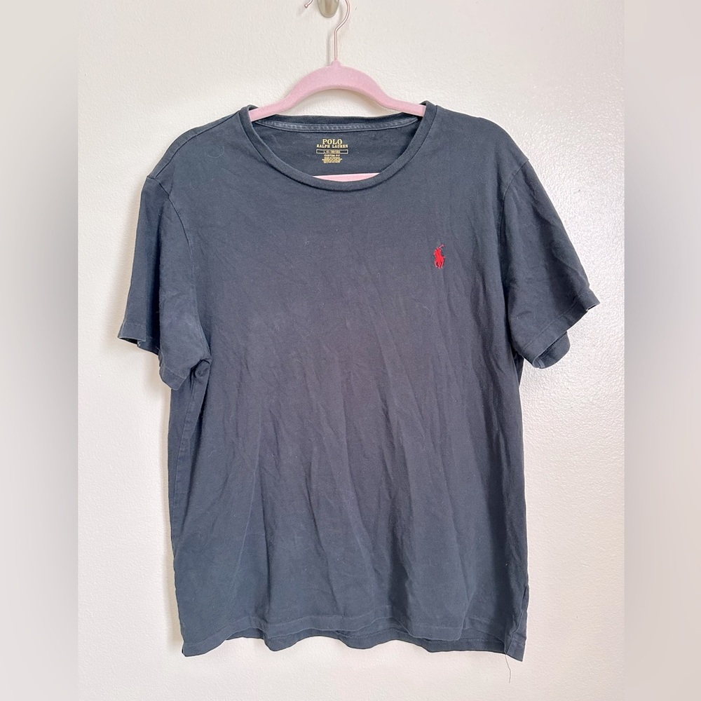 Polo‎ by Ralph Lauren Men's black Tee with Red Logo large